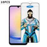 For Samsung Galaxy A25 5G (Global) (161mm) 10Pcs High Definition Tempered Glass Anti-fingerprint Anti-static Electroplating Full Screen Protector