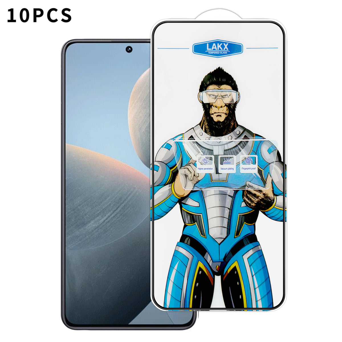 Xiaomi Redmi K70E 5G 10 st. HD-härdat glas Anti-fingeravtryck Antistatisk galvanisering Helskärmsskydd