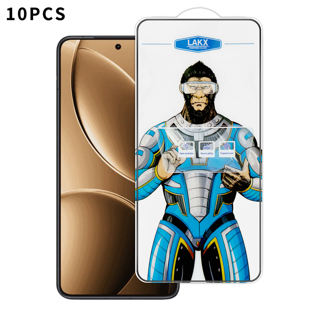 For Xiaomi Redmi K80 Pro 5G 10Pcs High Definition Tempered Glass Anti-fingerprint Anti-static Electroplating Full Screen Protector