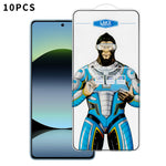 For Xiaomi Redmi Note 14 5G 10Pcs High Definition Tempered Glass Anti-fingerprint Anti-static Electroplating Full Screen Protector