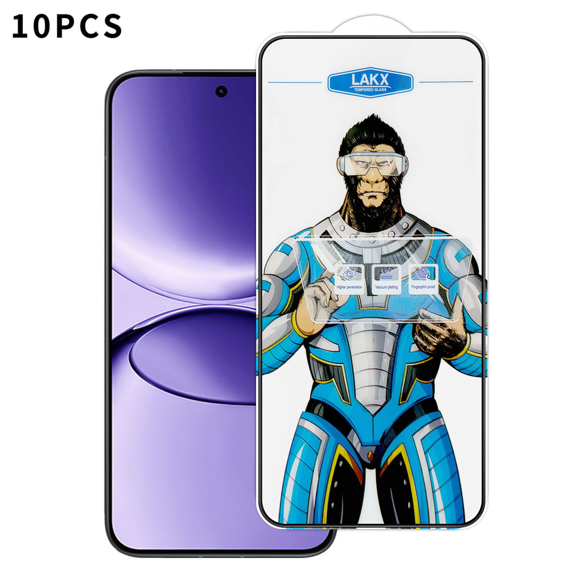 For Xiaomi Redmi Turbo 4 Pro 5G 10Pcs High Definition Tempered Glass Anti-fingerprint Anti-static Electroplating Full Screen Protector