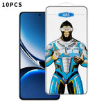 For Xiaomi Redmi Turbo 4 5G 10Pcs High Definition Tempered Glass Anti-fingerprint Anti-static Electroplating Full Screen Protector