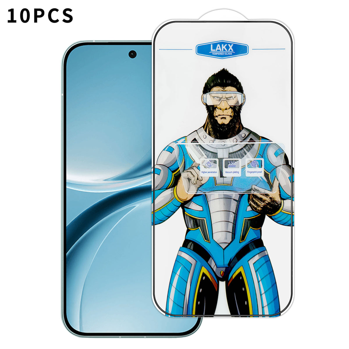 For Xiaomi Redmi Turbo 5 5G 10Pcs High Definition Tempered Glass Anti-fingerprint Anti-static Electroplating Full Screen Protector
