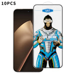 For Xiaomi 15T Pro 10Pcs High Definition Tempered Glass Anti-fingerprint Anti-static Electroplating Full Screen Protector