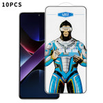For Xiaomi Poco X7 Pro 5G 10Pcs High Definition Tempered Glass Anti-fingerprint Anti-static Electroplating Full Screen Protector