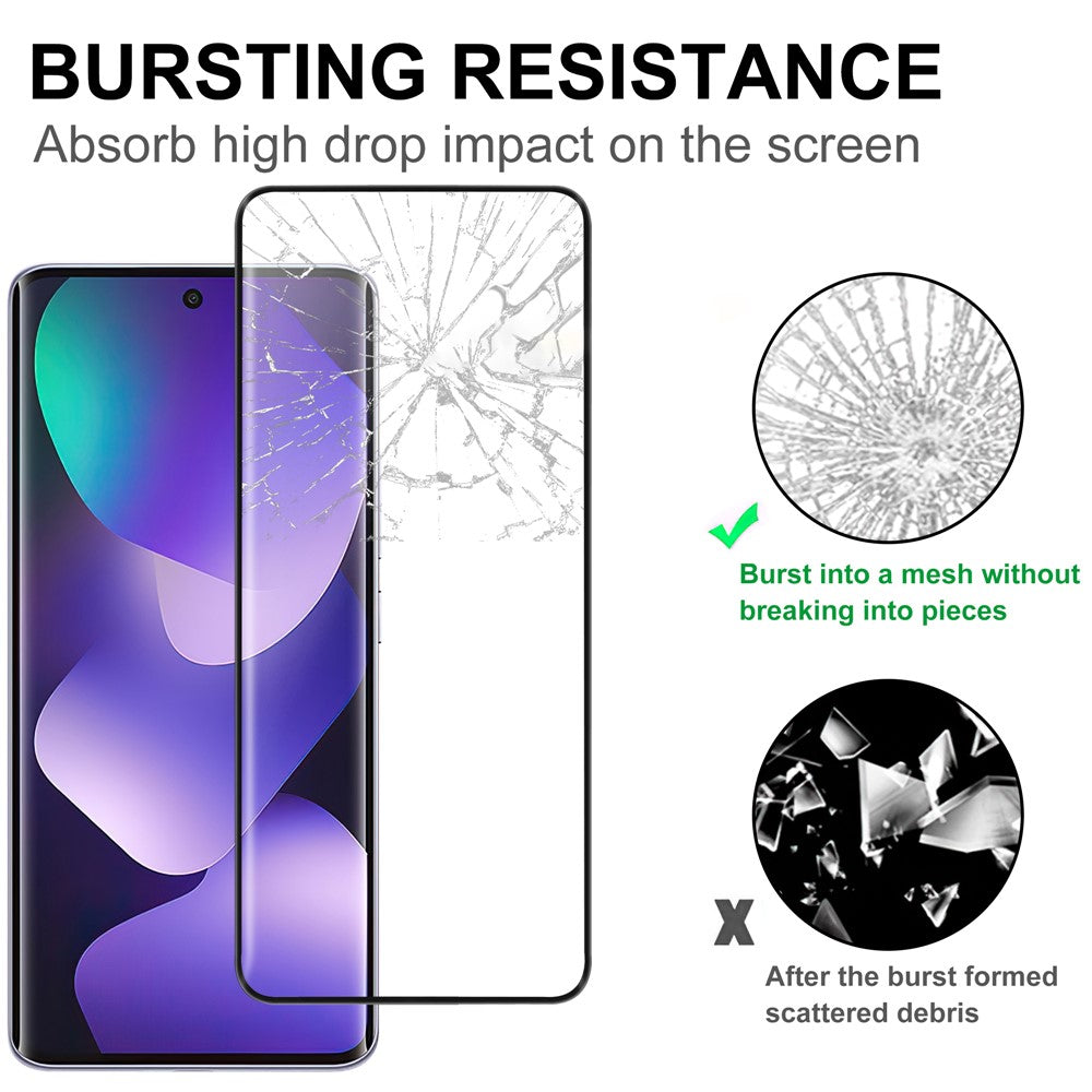 For Xiaomi Redmi Note 15 Pro 4G (Global) Full Screen Protector Side Glue 3D Curved Tempered Glass Film