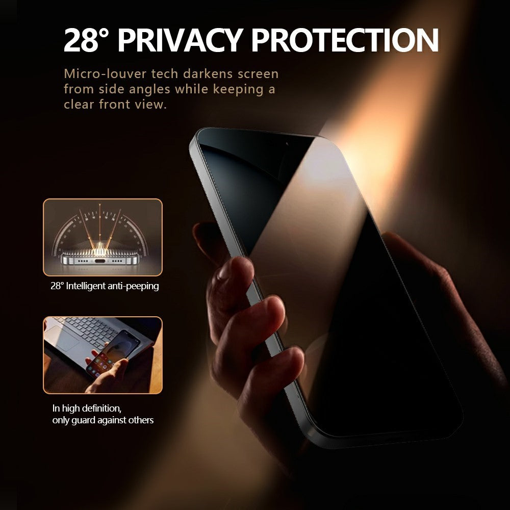 LEREACH For Xiaomi 15T Privacy Tempered Glass Screen Protector 28° Anti-spy Full Cover Film