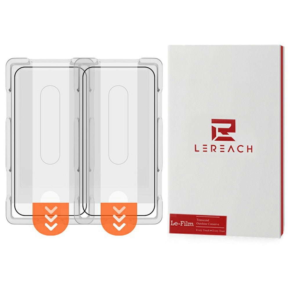 LEREACH 2Pcs For Xiaomi 15T Pro Tempered Glass Full Screen Protector Anti-Fingerprint Film with Dust-Free Installation Tool