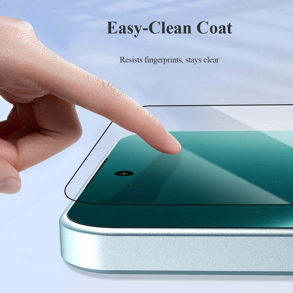 LEREACH För Xiaomi Redmi Note 15 Pro 5G (Global) Härdat Glas Helskärmsskydd Anti-Fingeravtrycksfilm med Dammfritt Monteringsverktyg