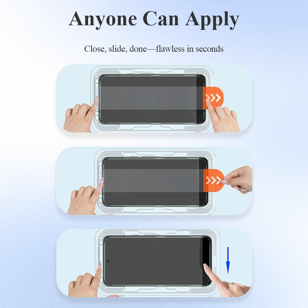 LEREACH For iPhone 17e / 16e Tempered Glass Full Screen Protector Anti-Fingerprint Film with Dust-Free Installation Tool
