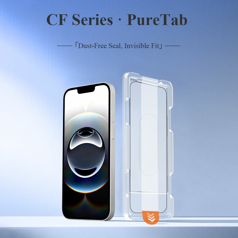 LEREACH For iPhone 17e / 16e Tempered Glass Full Screen Protector Anti-Fingerprint Film with Dust-Free Installation Tool