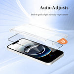LEREACH For iPhone 17e / 16e Tempered Glass Full Screen Protector Anti-Fingerprint Film with Dust-Free Installation Tool