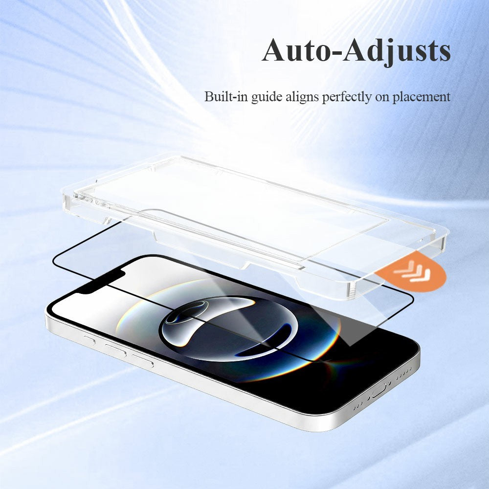 LEREACH For iPhone 17e / 16e Tempered Glass Full Screen Protector Anti-Fingerprint Film with Dust-Free Installation Tool