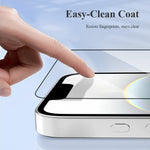 LEREACH For iPhone 17e / 16e Tempered Glass Full Screen Protector Anti-Fingerprint Film with Dust-Free Installation Tool