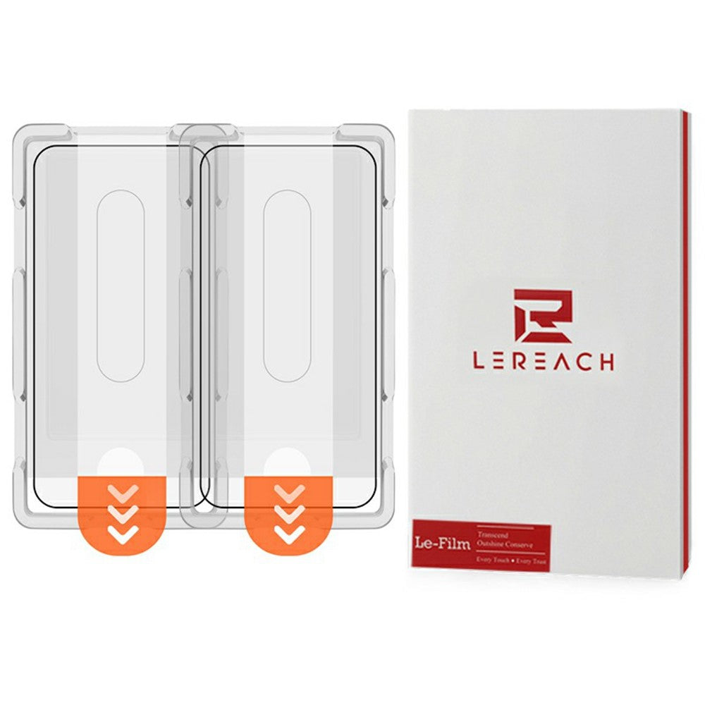 LEREACH 2 st. hærdet glas til Xiaomi Redmi Turbo 5 Max 5G, fuldskærmbeskyttelse med anti-fingeraftryksfilm og støvfri installationsværktøj