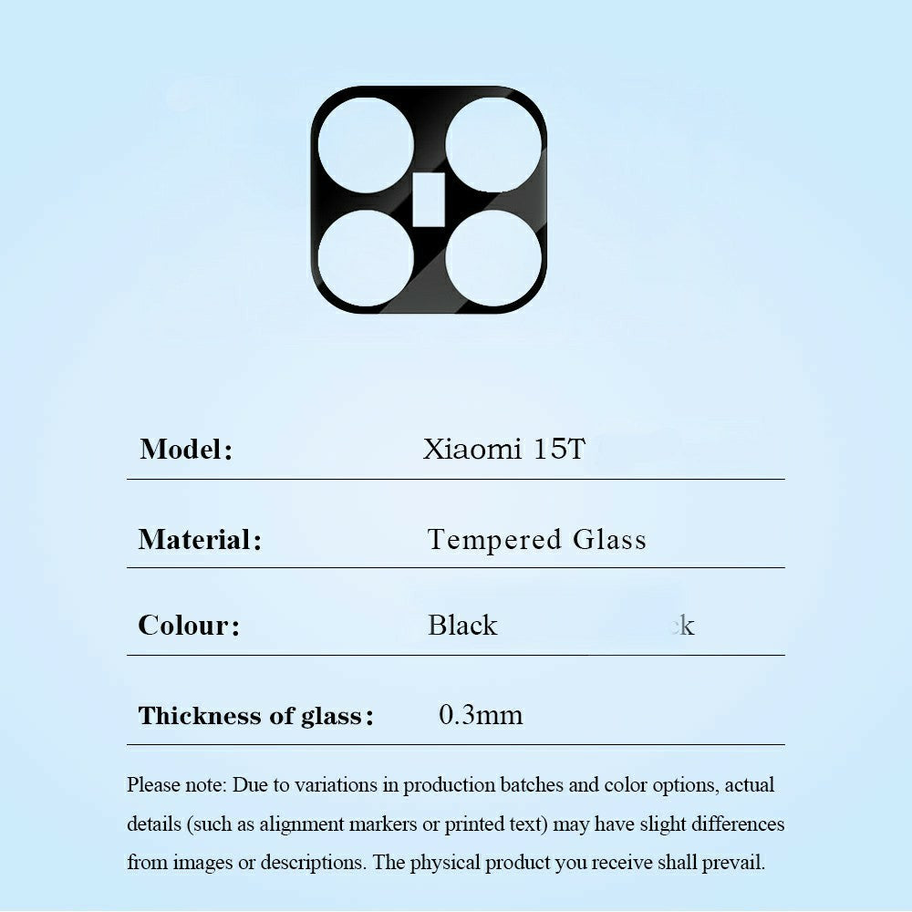 LEREACH För Xiaomi 15T Kameralinsskydd 0,3 mm Ultratunn Heltäckande Härdat Glaslinsfilm