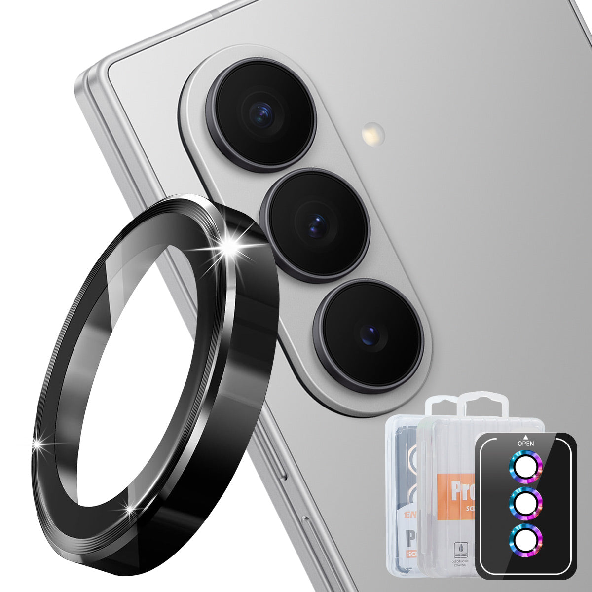 Hat Prince för Samsung Galaxy Z Fold8 Ultra Kameralinsskydd ENKAY HAT PRINCE Metallringlinsfilm