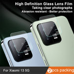 IMAK 2 stk. / sæt kameralinsebeskyttere til Xiaomi 13 5G, hærdet glas, ridsefast og krystalklar film