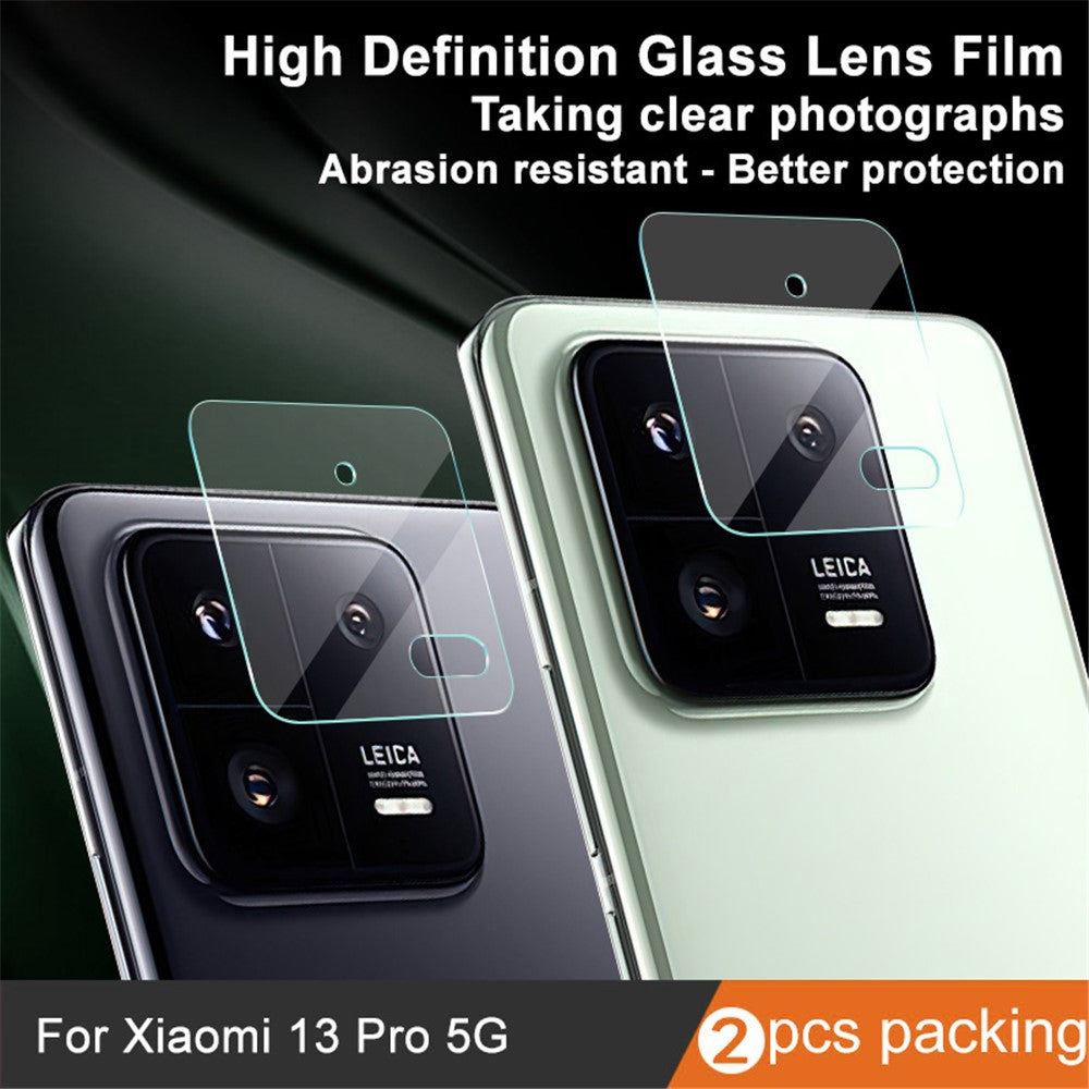 IMAK 2 st/set för Xiaomi 13 Pro 5G kameralinsskydd härdat glas högupplöst slitstarkt linsfilm