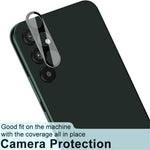 IMAK For Samsung Galaxy A34 5G Tempered Glass Lens Film + Acrylic Lens Cap HD Clear Anti-scratch Camera Lens Protector (Black Version)