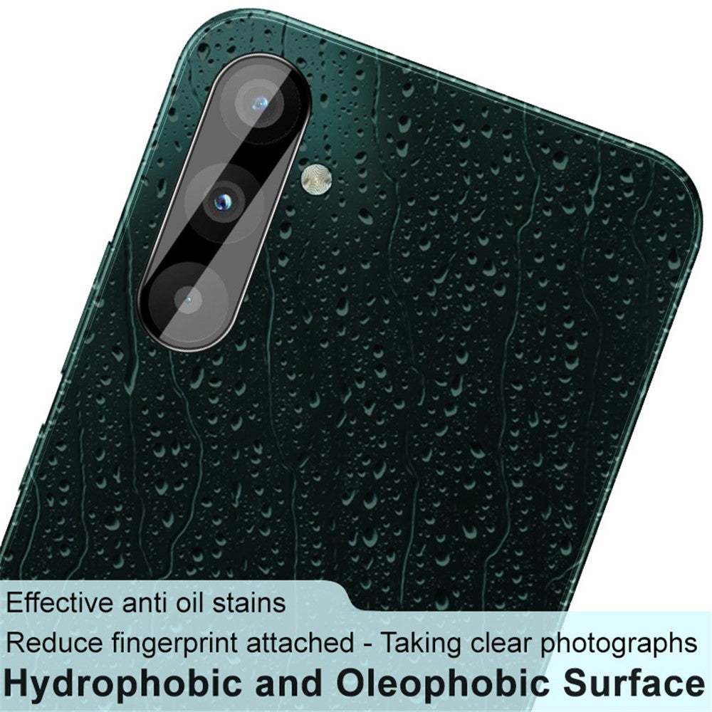 IMAK For Samsung Galaxy A34 5G Tempered Glass Lens Film + Acrylic Lens Cap HD Clear Anti-scratch Camera Lens Protector (Black Version)