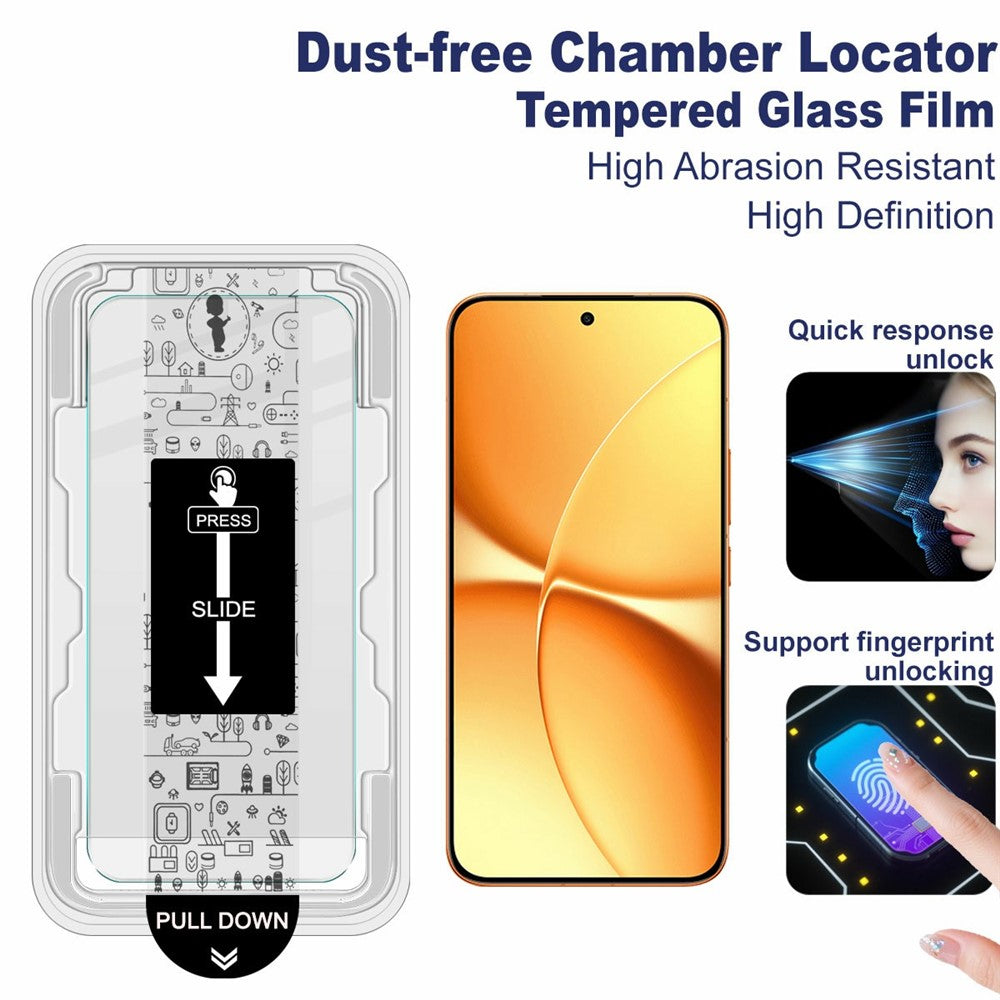 IMAK H Series For Xiaomi Poco X8 Pro Max 5G / Redmi Turbo 5 Max 5G Tempered Glass Screen Protector Easy Installation Film with Auto Dust-Remove Tool