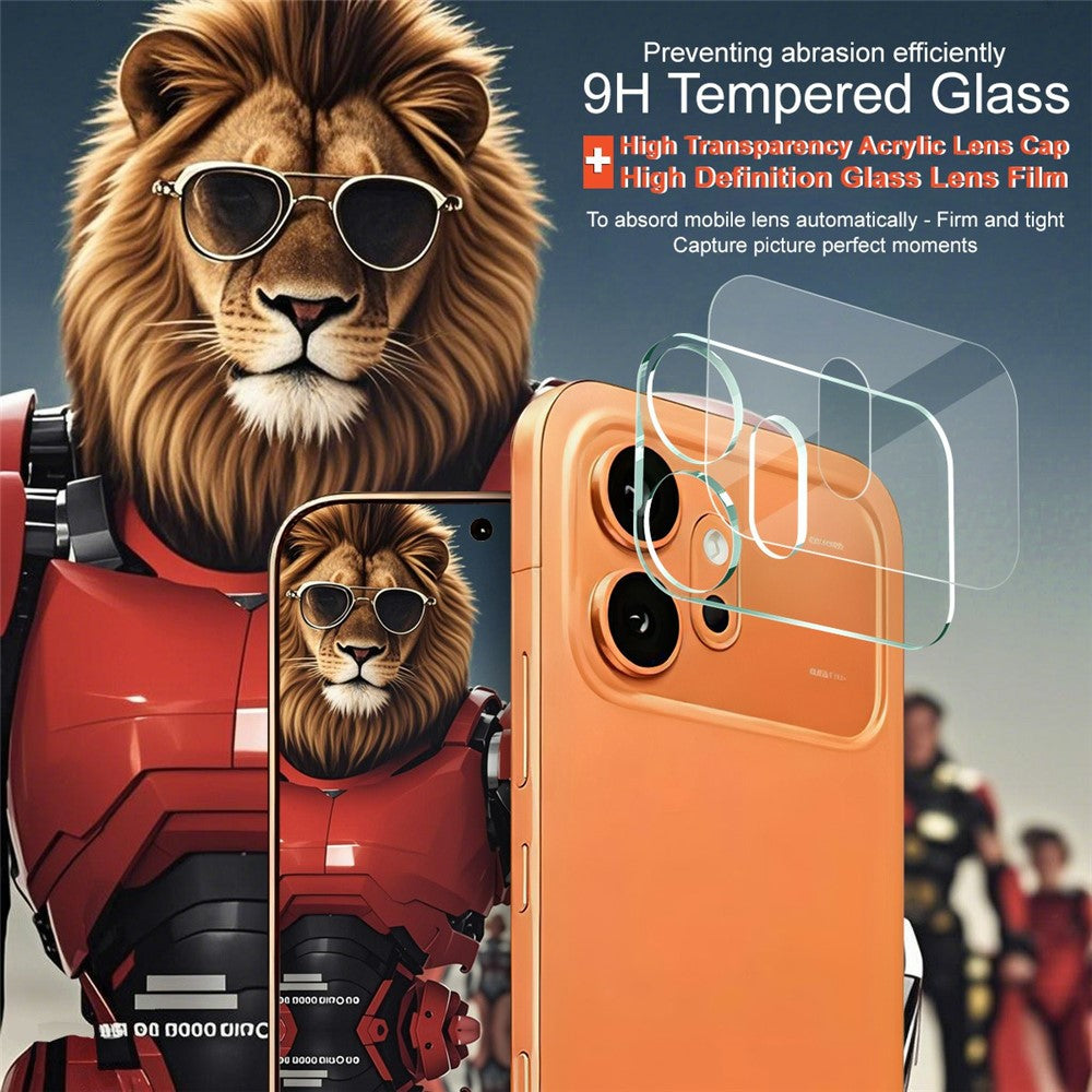 IMAK For Honor 600 5G Tempered Glass Full Cover Camera Lens Protector + Acrylic Lens Cap