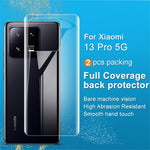 IMAK 2 st/set för Xiaomi 13 Pro 5G Hydrogelfilm III HD genomskinligt bakskydd Slitstarkt reptåligt mjukt TPU-bakskydd
