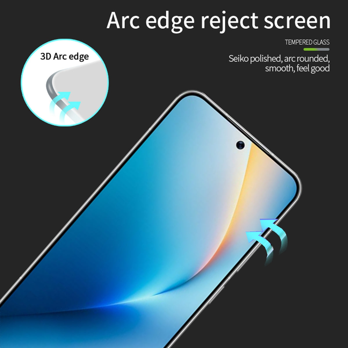 Mofi til Honor Win RT 5G / Honor Win 5G Skærmbeskytter MOFI 9H 3D Buet Fuld Lim Fuld Dækning Hærdet Glasfilm