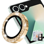 HAT PRINCE för Samsung Galaxy Z Flip8 Kameralinsskydd ENKAY Hat-Prince Glitterdekor Härdat Glas Linsfilm