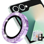 HAT PRINCE för Samsung Galaxy Z Flip8 Kameralinsskydd ENKAY Hat-Prince Glitterdekor Härdat Glas Linsfilm