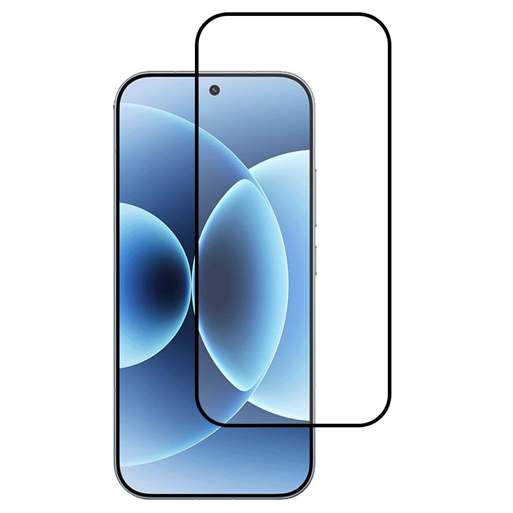 Xiaomi 17T fuldskærmsbeskyttelse, Full Glue Arc Edge HD-film i høj aluminium-siliciumglas med sort silketryk på kanten (fingeraftrykslås)