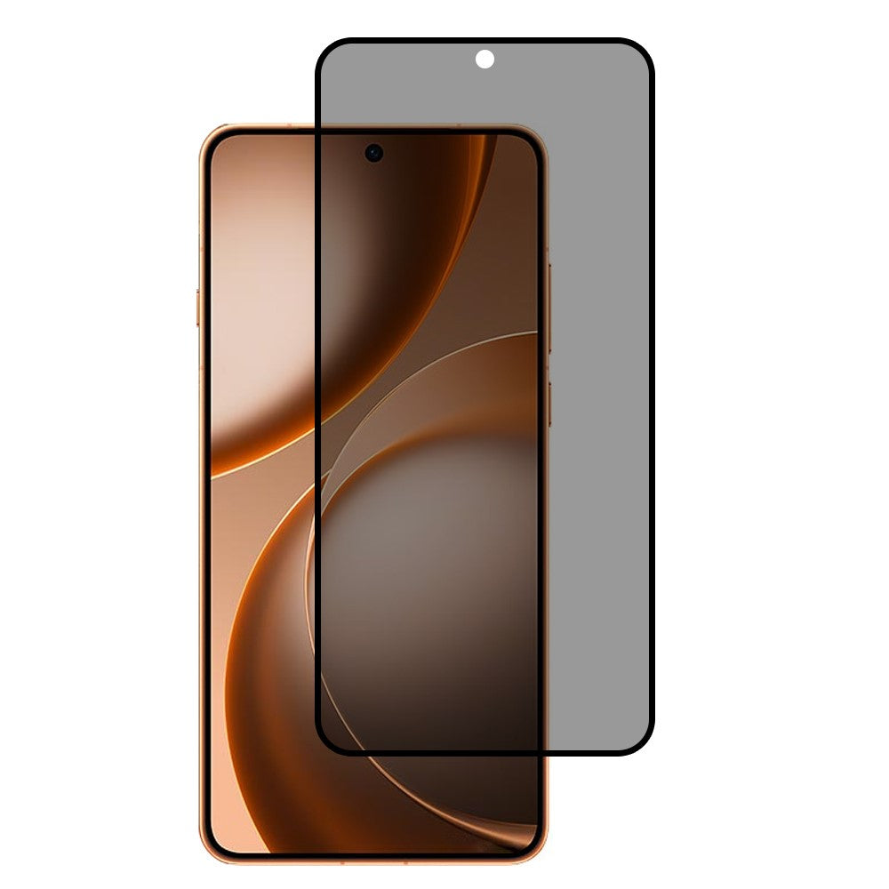 AMORUS För Oppo Find X9 Ultra 5G Anti-Spy Helskärmsskydd Silkestryck Helklistrad Sekretess Hög Aluminium-kisel Glasfilm (Fingeravtryckslåsning)