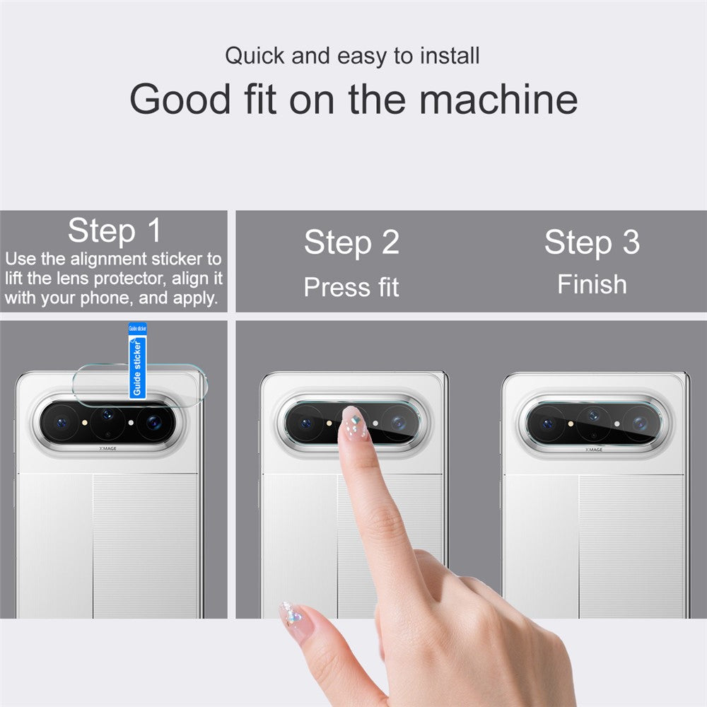 IMAK For Huawei Pura X Max Camera Lens Protector Slim Tempered Glass Full Coverage Lens Film