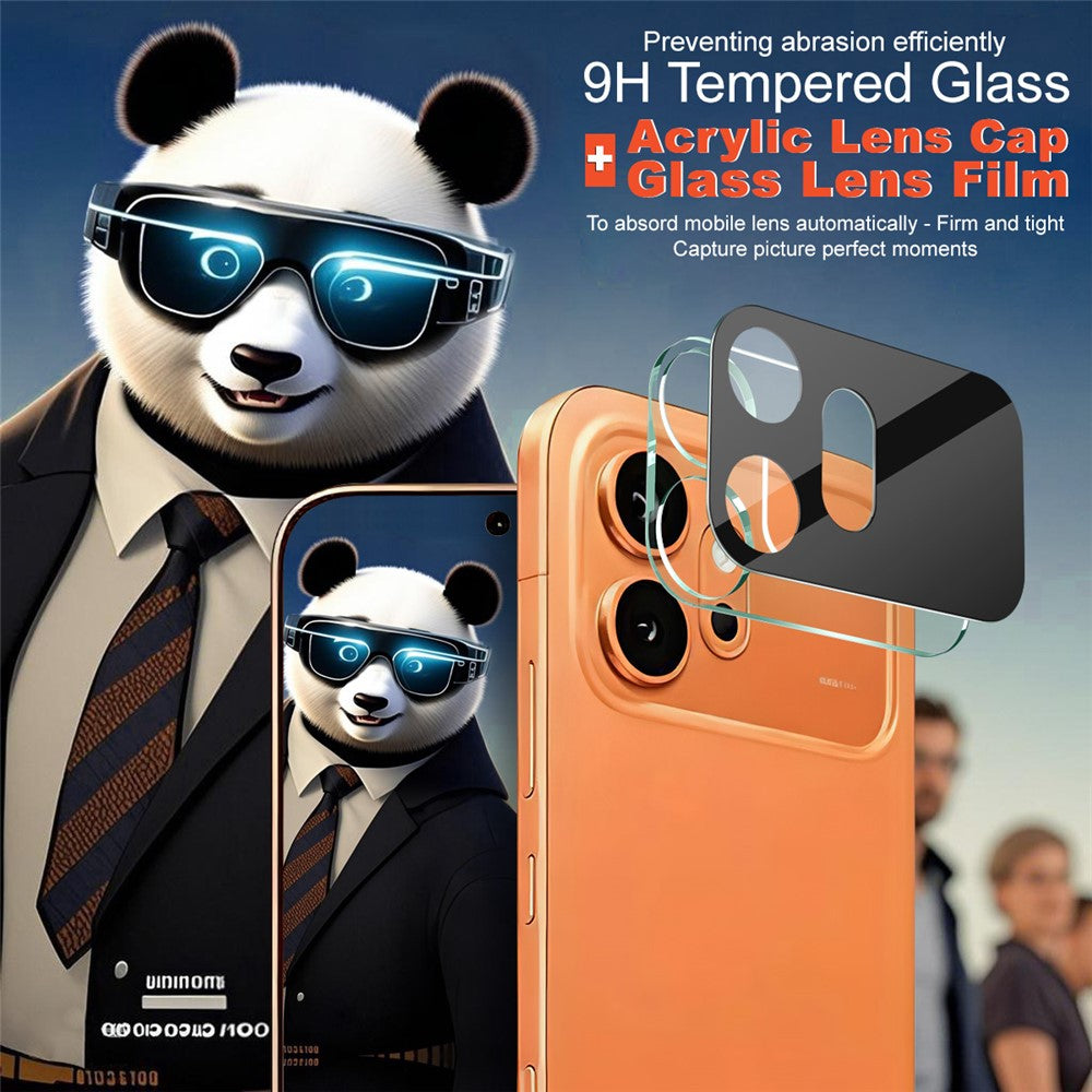 IMAK For Honor 600 5G hærdet glas fuld dækning linsefilm + akrylkappe