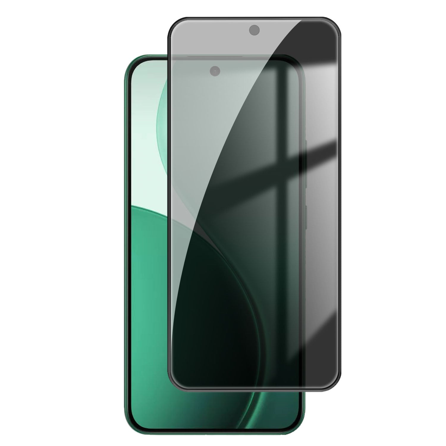 Oppo F33 5G Anti-spionage Sekretess Helskärmsskydd Svart Kant Hög Aluminium-Silicon Glasfilm