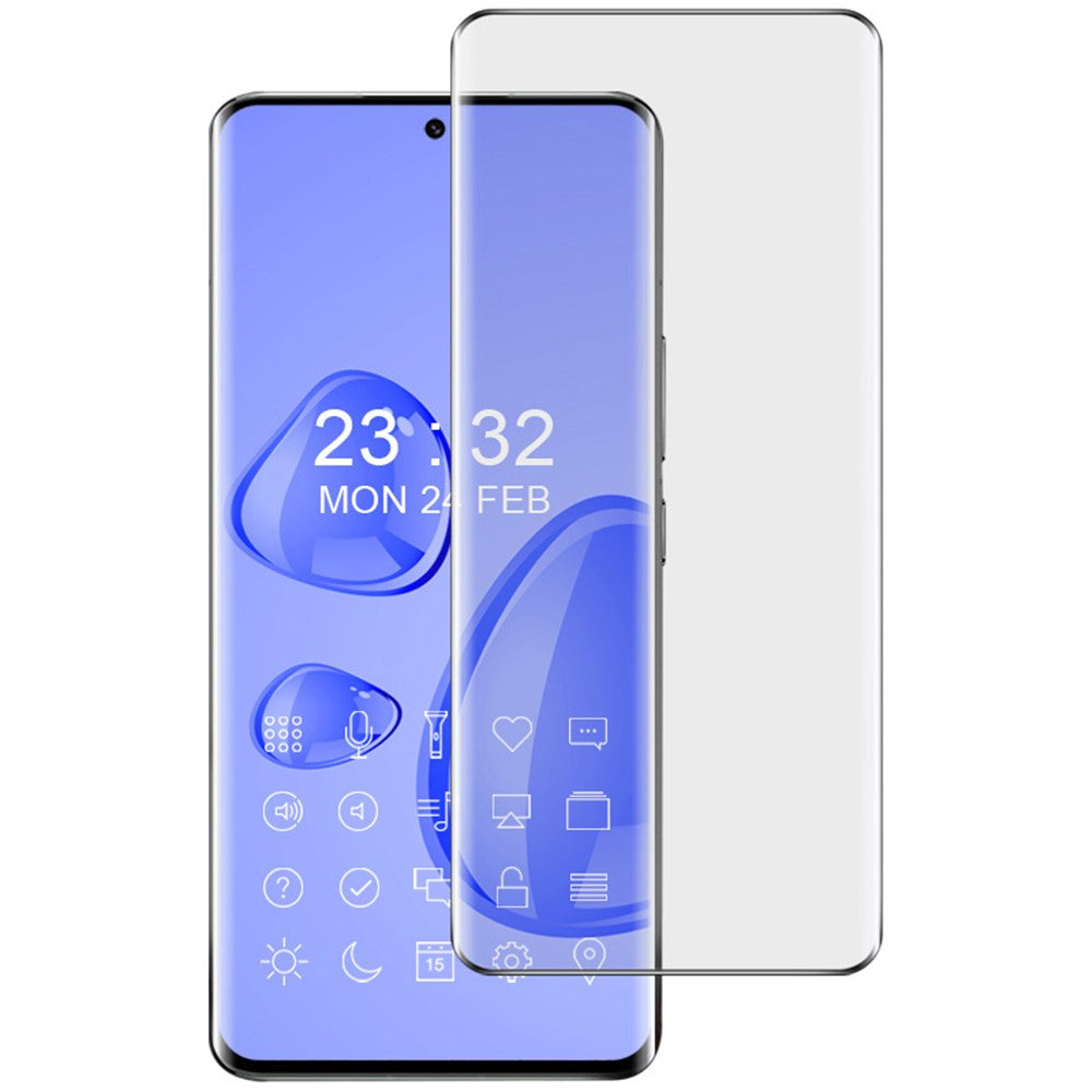 IMAK explosionssäkert 3D-böjt HD-skärmskydd i härdat glas för Xiaomi 13 Pro 5G, med lim på sidorna och reptålig heltäckande design