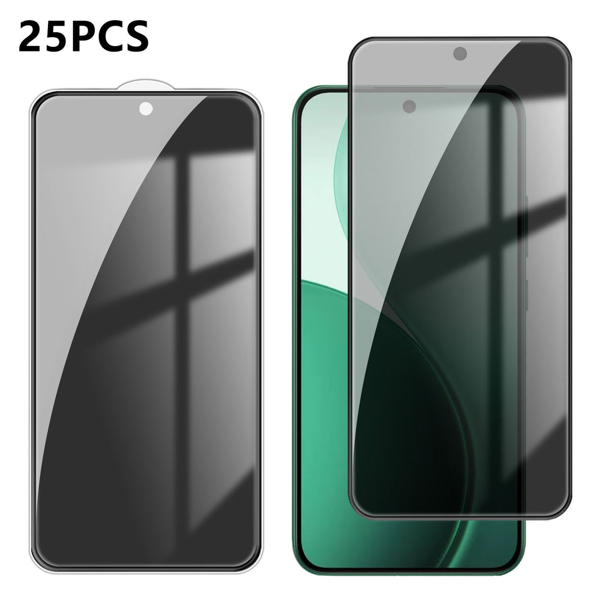 Oppo F33 5G 25 st. anti-spion skärmskydd sidentryck hög aluminium-kisel glas heltäckande anti-fingeravtryck sekretessfilm