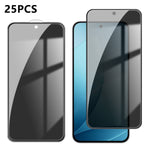 25 stk. anti-spion-skærmbeskyttere til Oppo F33 Pro 5G, silketryk, høj-aluminium-siliciumglas, fulddækkende anti-fingeraftryks-privatlivsfilm