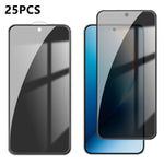 Honor Win RT 5G / Honor Win 5G 25 stk. anti-spion-skærmbeskyttelse med silketryk, høj aluminium-silikat-glasfilm, fuld dækning, fingeraftryksafvisende privatlivsfilm
