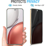 Til Honor X8d 4G 25 Stk. Anti-spion Skærmbeskytter Silketryk Højaluminiums-siliciumglas Fuld Dækning Anti-fingeraftryk Privacy Film