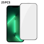 For iPhone 13 Pro Max 25Pcs Full Cover Screen Protector Silk Printing Ultra Clear High Aluminium-silicon Glass Film