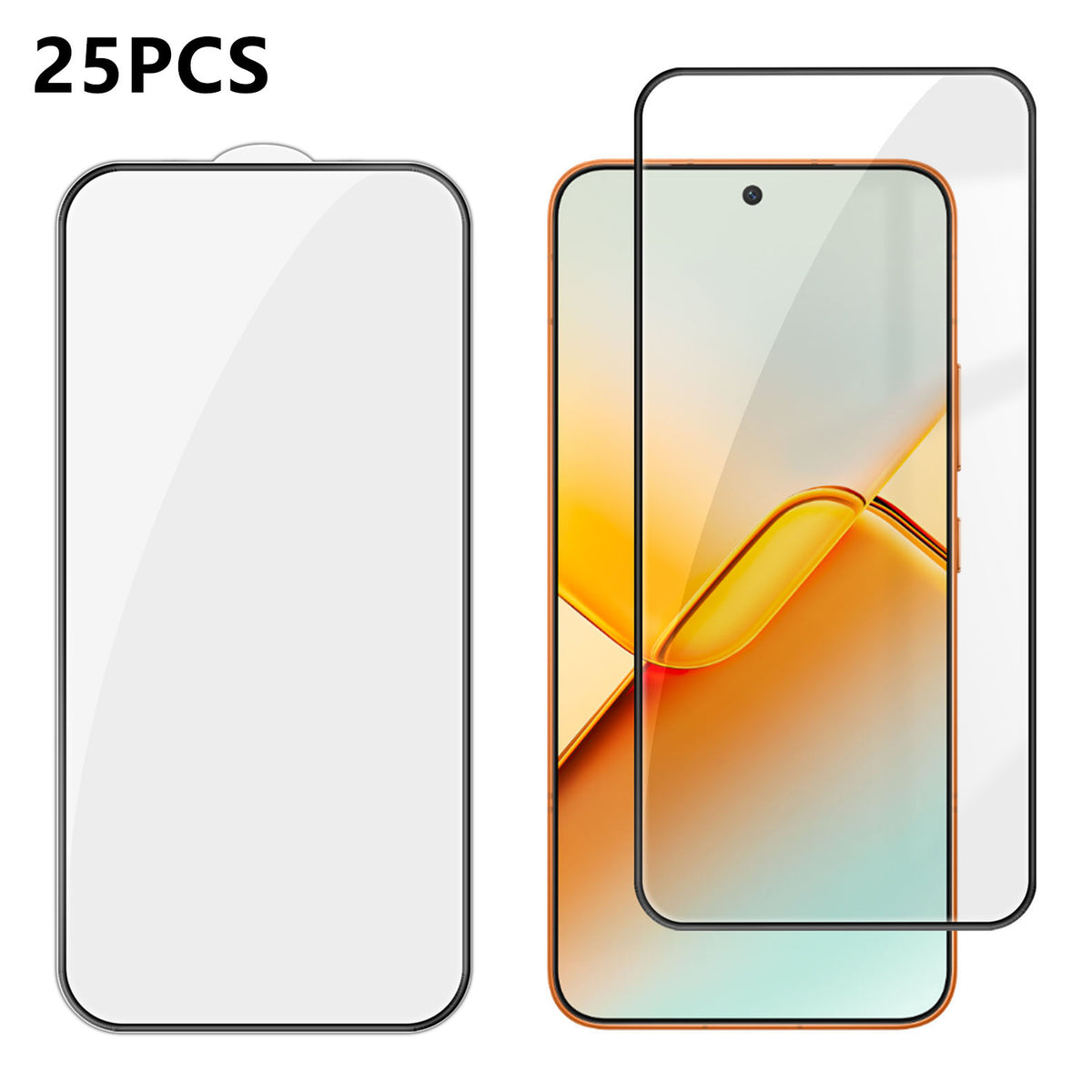 For Honor Power2 5G 25Pcs Full Cover Screen Protector Silk Printing Ultra Clear High Aluminium-silicon Glass Film