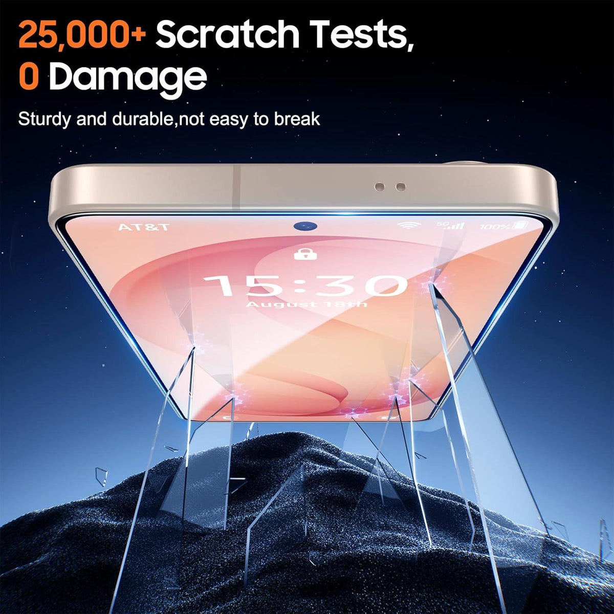 For Samsung Galaxy A25 5G (Global) (161mm) 25Pcs Full Cover Screen Protector Silk Printing Ultra Clear High Aluminium-Silicon Glass Film