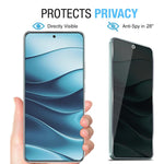 For Xiaomi Redmi K80 Ultra 5G 25Pcs Anti-spy Screen Protector Silk Printing High Aluminium-silicon Glass Full Cover Anti-fingerprint Privacy Film