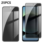 Xiaomi Redmi Note 14 5G 25 st. antispion skärmskydd sidentryck hög aluminium-kisel glas heltäckande anti-fingeravtryck sekretessfilm