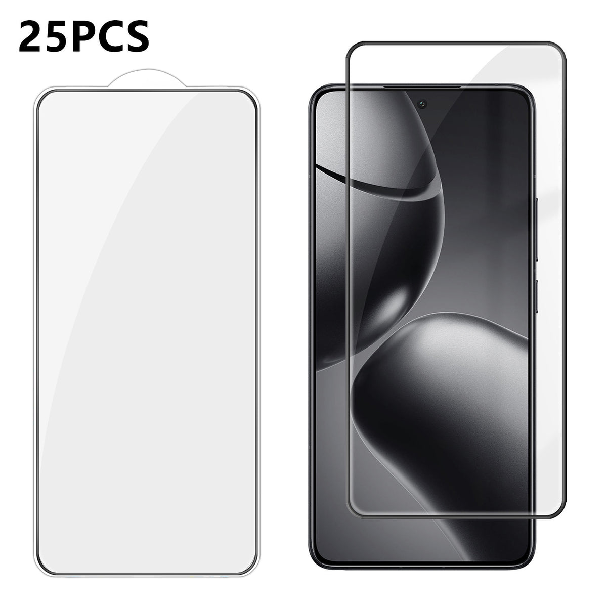 For Xiaomi 14T 25Pcs Full Cover Screen Protector Silk Printing Ultra Clear High Aluminium-silicon Glass Film