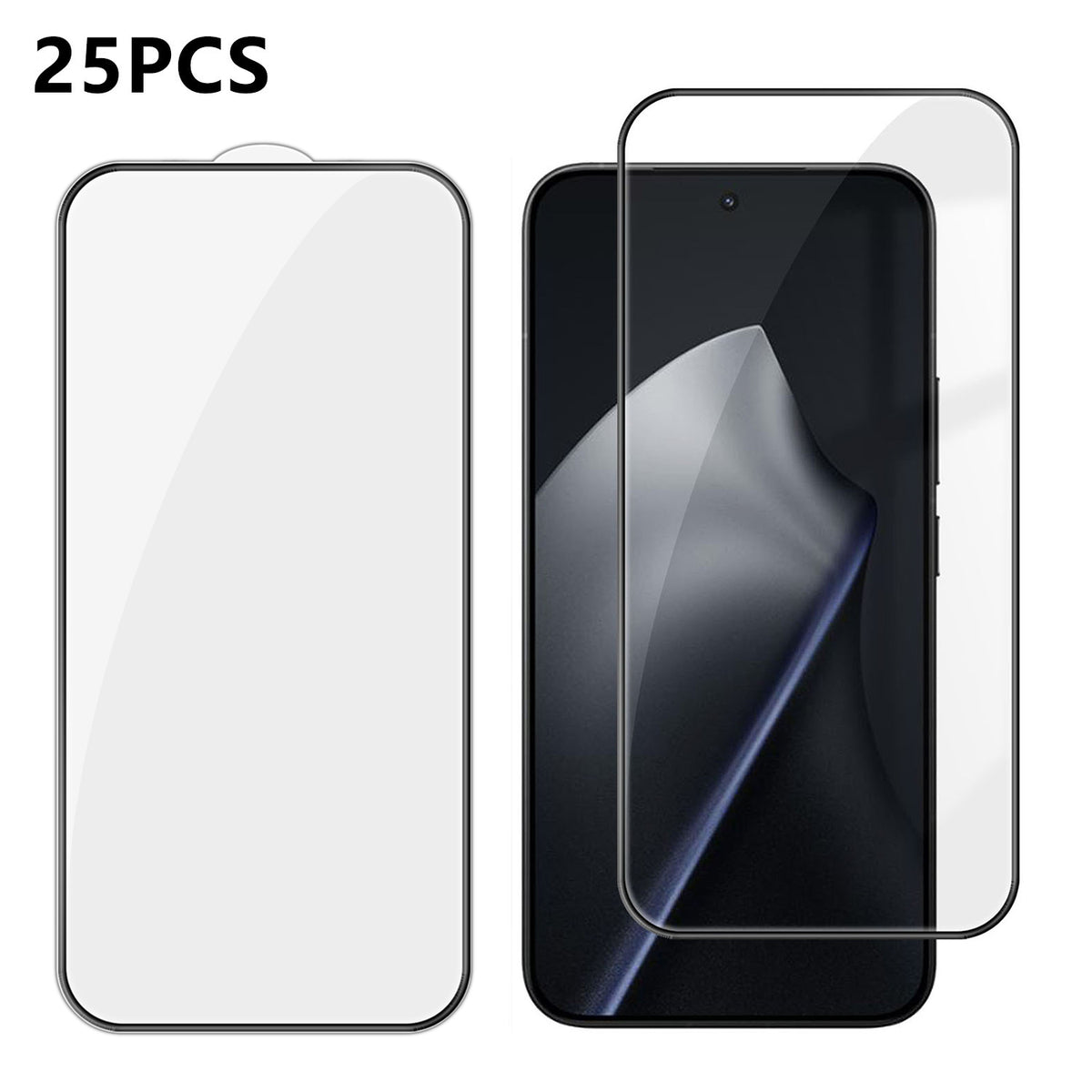 Xiaomi 15T 25 st. heltäckande skärmskydd silkestryck ultraklar hög aluminium-kiselglasfilm