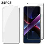 Xiaomi Poco X7 Pro 5G 25 st. heltäckande skärmskydd silkestryck ultraklar hög aluminium-kiselglasfilm