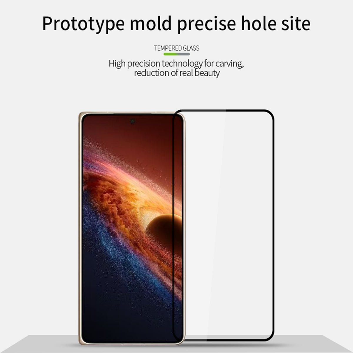 MOFI til Honor V6 Skærmbeskytter 9H Fuld Lim Fuld Dækning Høj Aluminium-Silicium Glasfilm